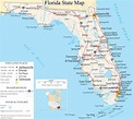 ♥ Florida State Map - A large detailed map of Florida State USA