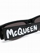Alexander McQueen Eyewear logo-print rectangle-shape Sunglasses - Farfetch