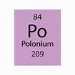 Polonium symbol. Chemical element of the periodic table. Vector ...