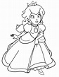 Perfecta Princesa Peach para colorear, imprimir e dibujar –ColoringOnly.Com