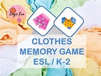 Clothes Vocabulary Memory Game for ESL | Teaching Resources