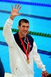 Michael Phelps with all his Olympic medals