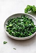 Sauteed Kale recipe with savory nutritional yeast, garlic powder, salt ...