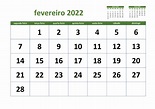 Calendário Fevereiro 2022 | WikiDates.org