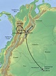 StepMap - Anden und Amazonas - Landkarte für Kolumbien