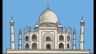How to draw Taj Mahal easily. Easy drawing - YouTube