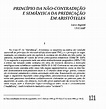 (PDF) Princípio da Não-Contradição e Semântica da Predicação em ...