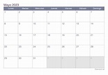Calendario mayo 2023 para imprimir - iCalendario.net