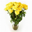 Yellow Roses Flower Bouquet - 24 Yellow Roses Long Stem - 2 Dozen Roses ...