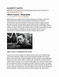 Albert camus biographie | PDF