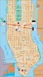 A Map Of Manhattan - Tourist Map Of English