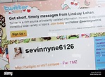 twitter lindsay lohan Stock Photo - Alamy