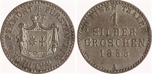 Waldeck und Pyrmont 1 Silbergroschen 1855 Georg Victor 1852-1893. Sehr ...