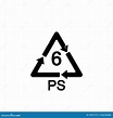 Plastic Recycling Symbol PS 6, Resin Identification Code Polystyrene ...