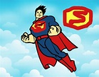 Dibujo de Superman volando pintado por en Dibujos.net el día 16-10-20 a ...