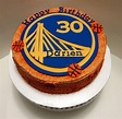 Basketball cake (golden state warriors)- buttercream frosting and ...