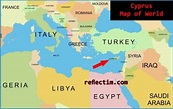Cyprus Map In World Map - TravelsFinders.Com