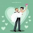 Ilustración de recién casados | Descargar Vectores gratis