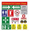 Kit Señalamientos De Seguridad Protección Civil + Regalo | Envío gratis
