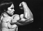 Arnold Schwarzenegger original carbón dibujo de arte lápiz | Etsy
