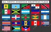 Premium Vector | Set of flags of north american countries vector image