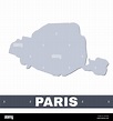 Übersichtskarte Paris. Vektor-Karte von Paris Stadtgebiet innerhalb ...