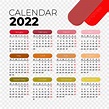 Calendario 2022 Stampabile, Creativo, Una Pagina Del Calendario, Data ...