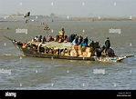 Pinasse Boat Departing the Port in Mopti Mali West Africa Stock Photo ...