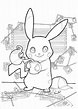 El detective Pikachu para colorear, imprimir e dibujar –ColoringOnly.Com
