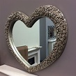 X Large Heart Mirror Stunning Ornate Elegant Mirror with decorative ...