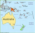Mapa de Oceanía | Mapa Politico de Oceanía | Países de Oceanía ...