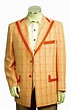 2 Button Orange Pinstripe Zoot Suit Mens - 3ButtonWhiteWoolSuit