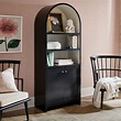 Albany Arched Bookcase Black with White Interior in 2021 | White ...