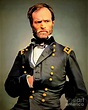 Portrait of Civil War Union Army General William Sherman Colorized ...