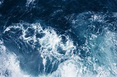 Top view on blue ocean waves | Nature Stock Photos ~ Creative Market