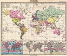 Mapas históricos del mundo: Mapamundi - Siglo XIX