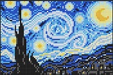 The Starry Night Perler Bead Pixel Pop Art Pattern - Pixel Art Shop in ...