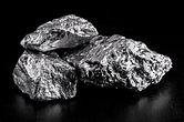 Premium Photo | Silver ore, silver nuggets isolated on black background