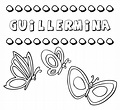 Guillermina: dibujos de los nombres para colorear, pintar e imprimir