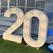 Illuminated Light Up LED Number 20 - Daniel Lay Event Services