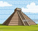 Ilustración de stock : Chichen itzá ´ s mayas de pirámide de kukulkán ...