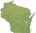 Wisconsin State Road Map Glossy Poster Picture Photo Milwaukee - Etsy