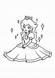 Sonriente Princesa Peach Anime para colorear, imprimir e dibujar ...