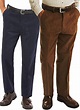 Jolliman Needle Cord Men's Trouser in Brown | Expanding Waist Brown ...