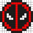 Mini Deadpool Logo Perler Bead Pattern | Bead Sprites | Characters Fuse ...