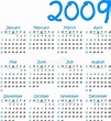 Calendario 2009 del vector ilustración del vector. Ilustración de ...