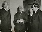 Edward R. Stettinius Jr. (center) honored at United Nations Conference ...