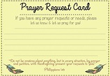 Printable Prayer Request Cards Template - Printable Word Searches
