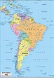 Large detailed political map of South America with roads | Vidiani.com ...