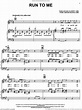 Gees - Run To Me sheet music for voice, piano or guitar [PDF]